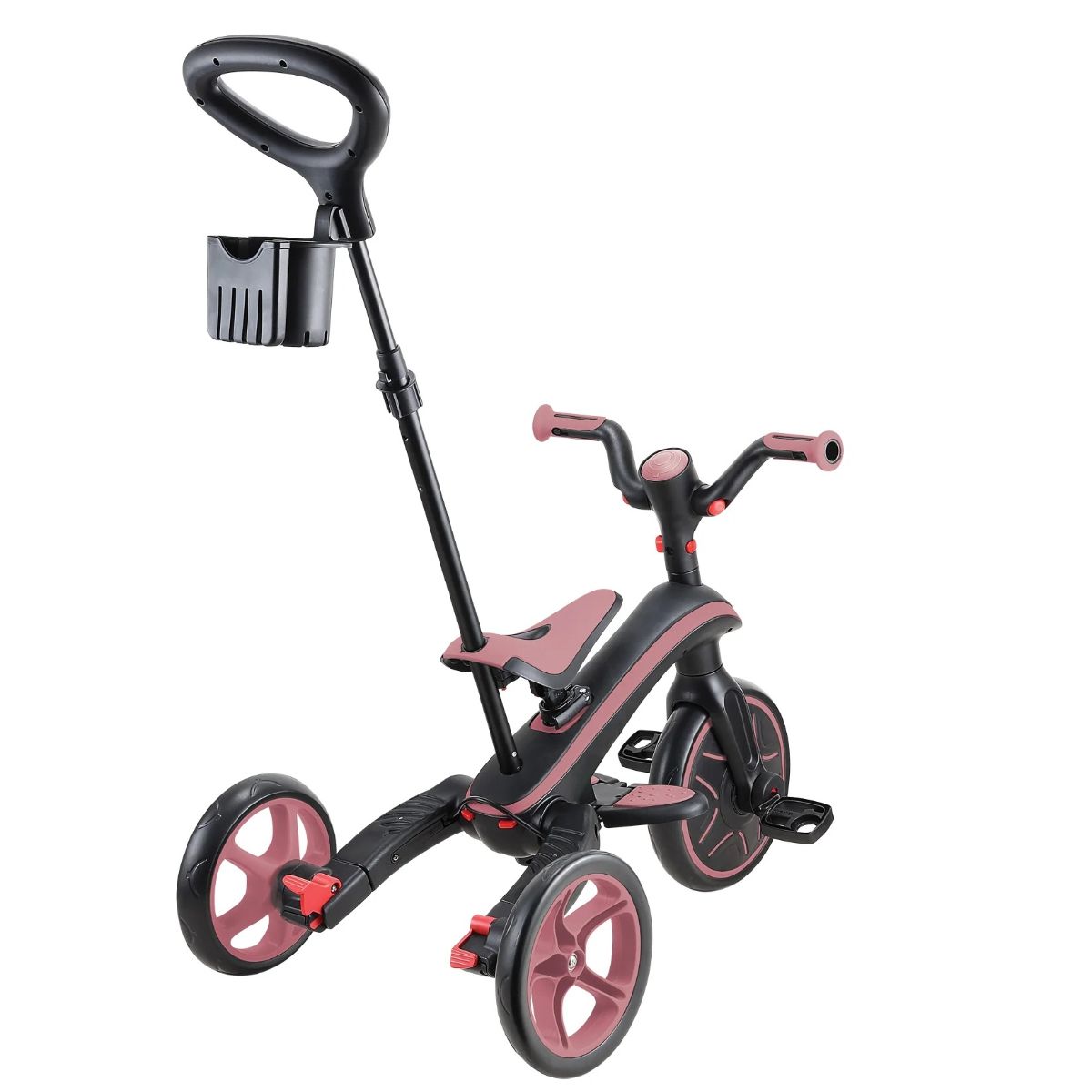 Globber Explorer Trike Foldable 4-In-1 - Deep Pastel Pink